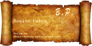 Bosits Petra névjegykártya