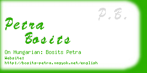 petra bosits business card